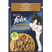 Вологий корм FELIX Sensations Sauces для кішок, індичкою в соусі зі смаком бекону 85г*26 шт.