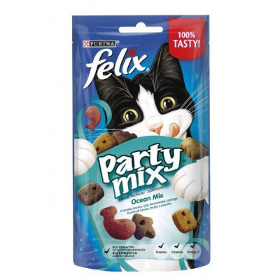 Лакомство для котів Felix Party Mix Ocean Mix Фелікс Океанічний Мікс 60гр*8шт