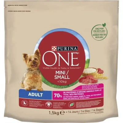 Сухий корм Purina ONE (Пурина Ван) Mini Active для активних собак малих порід, з говядиною і рисом 1,5 кг