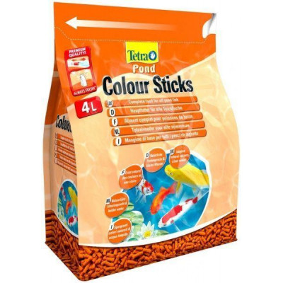Сухий Корм для риб Tetra Pond Color Sticks плавальні гранули для забарвлення 4 л