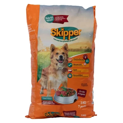 Сухий корм для собак SKIPPER з яловичиною й овочами 3 кг
