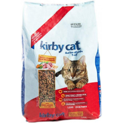 Сухий корм для кішок KIRBY CAT з куркою, індичкою й овочами 1.5 кг