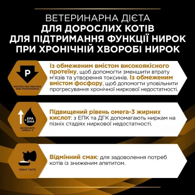 Сухий корм для котів, при захворюваннях нирок Pro Plan Veterinary Diets NF Renal Function 5 кг