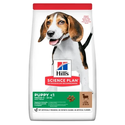 Сухий корм для цуценят середніх порід Hills Science Puppy Medium 2,5 кг (ягня та рис)