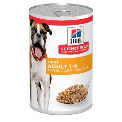 Вологий низькокалорійний корм для собак Hills Canine Adult Light 370гр*12шт