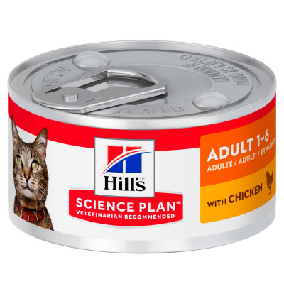 Вологий корм для котів Hills Science Plan Feline Adult 82гр*24шт курка