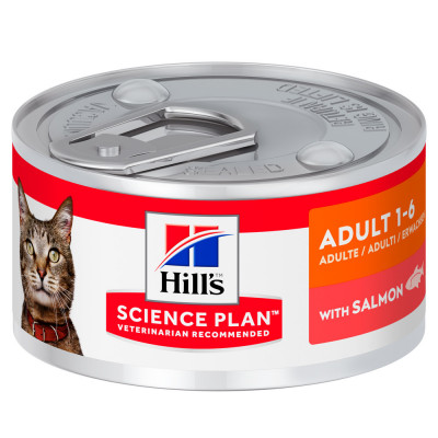 Вологий корм для котів Hills Science Plan Feline Adult 82гр*24шт лосось