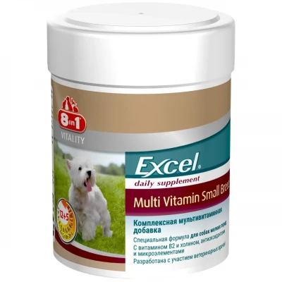Вітаміни для собак дрібних порід 8in1 Excel « Multi Vitamin Small Breed» 70 таблеток (мультинітамін)