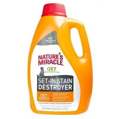 Спорей-природник Nature's Miracle для видалення плям і запахів від кішок, з формулою активного кисню 3,7 л