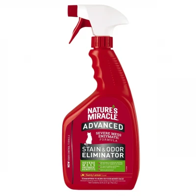 Спорей-природник Nature's Miracle « Advanced Stain and Odor Eliminator» для видалення плям і запахів від котів