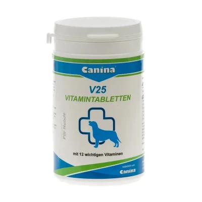 Вітаміни для собак Caninina « V25» 60 таблеток, 200 г (мультивітамін)