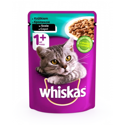 Вологий корм для кішок Whiskas кролик у соусі 100 г*24 шт.