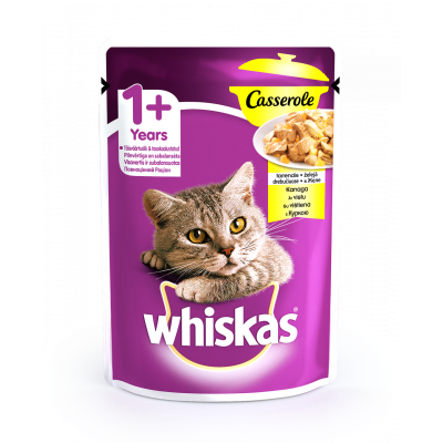 Вологий корм для кішок Whiskas Casserole з куркою в желе 85 г*28 шт.