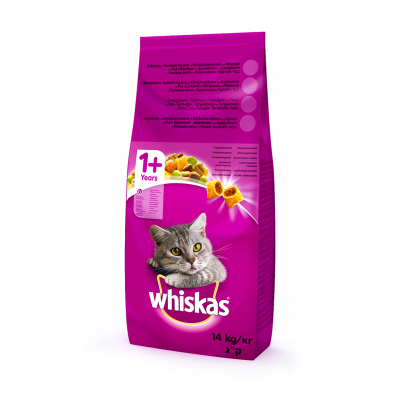Сухий корм для котів Whiskas смачний подушечки з ягнятком 300 гр