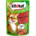 Вологий корм для котів Kitekat яловичина в соусі 100гр*24шт