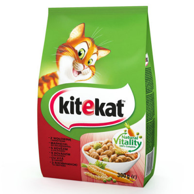 Сухий корм для кішок Kitekat яловичина з овочами 300 г