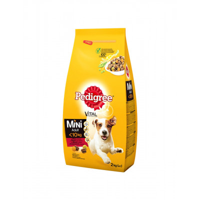 Сухий корм для собак малих порід Pedigree Adult Mini яловичина і овочі 2 кг