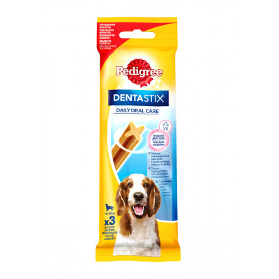Pedigree Denta Stix жувальний делікатес для собак середніх порід 77г* 18шт