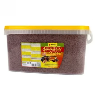 Сухий корм для акваріумних риб Tropical в паличках «Cichlid & Arowana Medium Sticks» 10 л (для цихлід)
