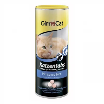 Вітаміни-лакомство для кішок GimCat Katzentabs Fish & Biotin 425 г (для шкіри та шерсті)
