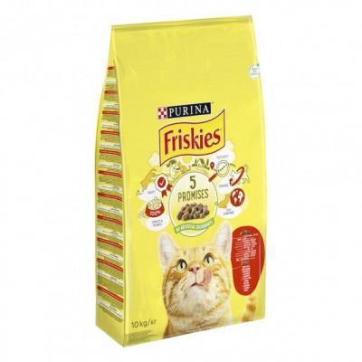 Сухий корм Friskies для кішок, з гів'ядиною, куркою і овочі 10 КГ