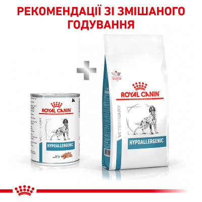 Вологий корм для дорослих собак ROYAL CANIN HYPOALLERGENIC DOG Cans 400 г * 12шт