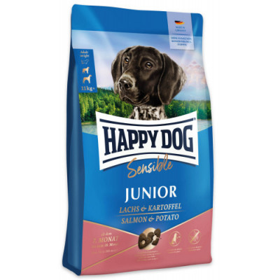 Happy Dog (Хеппі Дог) Junior Salmon&Potato — Сухий беззерновий корм для цуценят середніх і великих порід, 10 кг