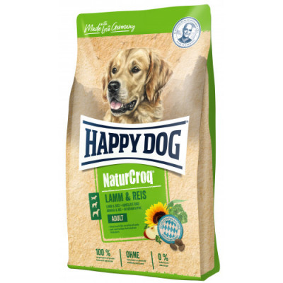 Happy Dog (Хепі Дог) Naturcroq Lamm — Сухий корм для собак із чутливим травленням з ягням 15 кг