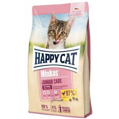 Сухий корм для кошенят від 4 до 12 місяців Happy Cat Minkas Junior Care Geflugel, з птицею, 1,5 кг