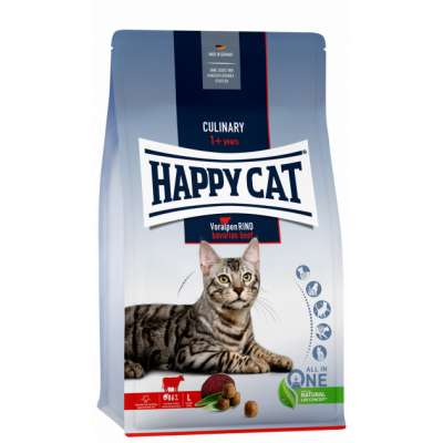 Сухий корм для дорослих кішок Happy Cat Culinary Voralpen Rind, зі смаком яловичини, 4 кг