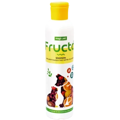 Шампунь для довгошерстих кішок Magic Pet Fructa, з екстрактом смородини, вишні, малини, винограду, 220 мл