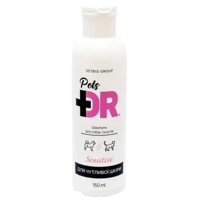 Шампунь для собак і кішок Dr.Pets, для чутливої шкіри, 150 мл