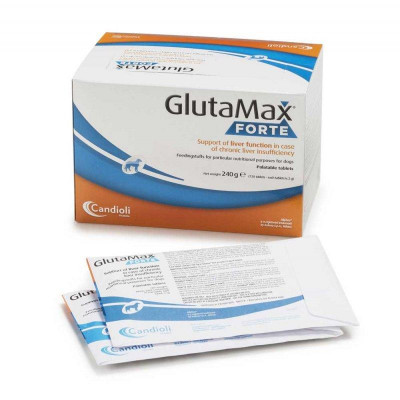 Candioli GlutaMax Forte — таблетки Кандіолі Глютамакс Форте для підтримки функцій печінки в собак 10 таб