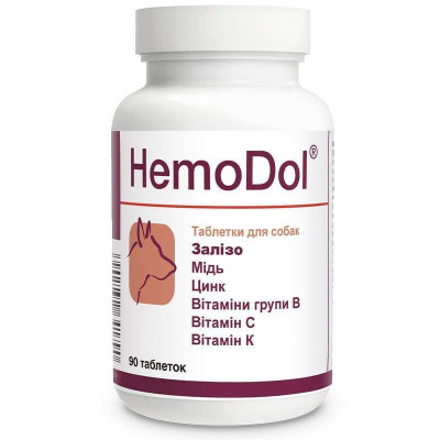 Dolfos (Дольфос) HemoDol — Вітамінний комплекс ГемоДол для поліпшення процесів кровотворення в собак 90 таб.