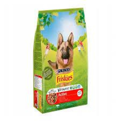 Сухий корм Friskies Active для дорослих активних собак з яловичиною 10 КГ