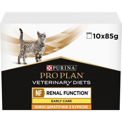 Вологий корм для підтримки функції нирок Pro Plan Veterinary Diets NF Renal Function Early Care 85 г*10 шт.