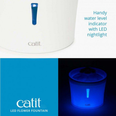 Поїльник-фонтан Catit «Flower Fountain LED» з підсвіткою 3 л