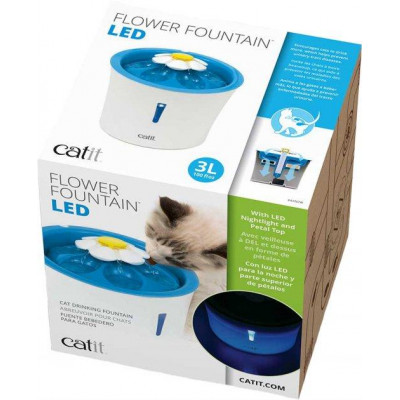 Поїльник-фонтан Catit «Flower Fountain LED» з підсвіткою 3 л