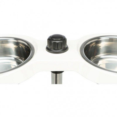 Стійка з мисками Trixie "Dog Bar" 2 шт. 1,6 л/21 см меламін/сталь білий