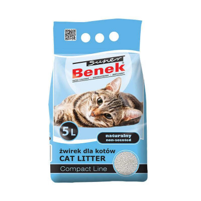 Super Benek (Супер Бенек) — Бентонітовий наповнювач Компактний для котячого туалету без аромату 10 л