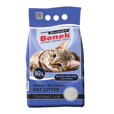 Super Benek (Супер Бенек) — Бентонітовий наповнювач для котячого туалету з ароматом морської свіжості 10 л