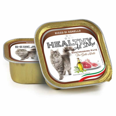 Вологий корм Healthy (Гелсі) All days — для котів з ягням (паштет) 100 г