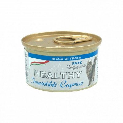 Вологий корм Healthy (Гелсі) Irr. Cap Cat Pate' Rich — для вибагливих кішок, з фореллю (паштет) 85 гр
