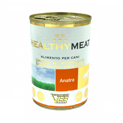 Вологий монопротеїновий корм Healthy (Хелсі) meat dog для собак, з качкою (паштет) 400 г