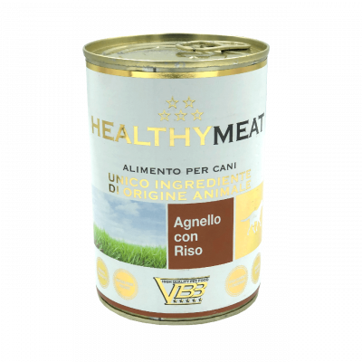 Вологий монопротеїновий корм Healthy (Хелсі) meat dog для собак, з ягням (паштет) 400 г