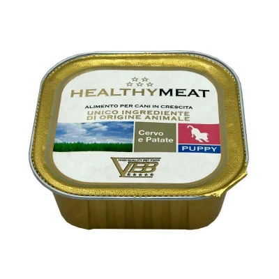 Вологий монопротеїновий корм Healthy (Хелсі) meat dog для цуценят, з олениною (паштет) 150 г