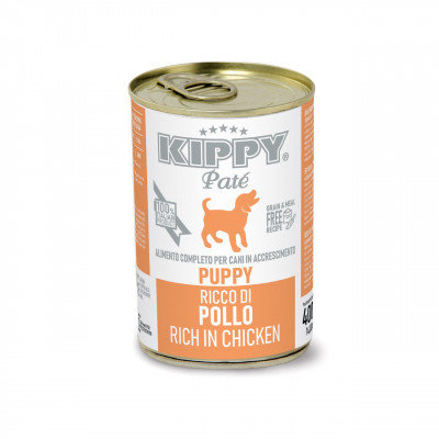 Kippy (Кіппі) Pate Chicken Puppy — вологий корм для цуценят, з куркою (паштет) 400 г