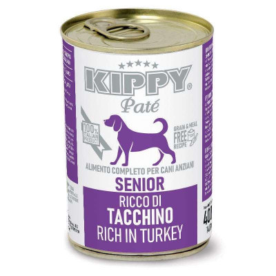 Kippy (Кіппі) Pate Dog Senior Turkey — Вологий корм для собак від 7 років, з індичкою (паштет) 400 г