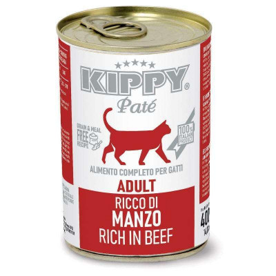 Kippy (Кіппі) Pate Cat Adult Beef — Вологий корм для кішок з яловичиною (паштет) 400 г