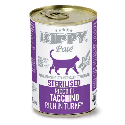 Kippy (Кіппі) Pate Cat Sterilised Turkey — Вологий корм для стерилізованих кішок з індичкою (паштет) 400 г